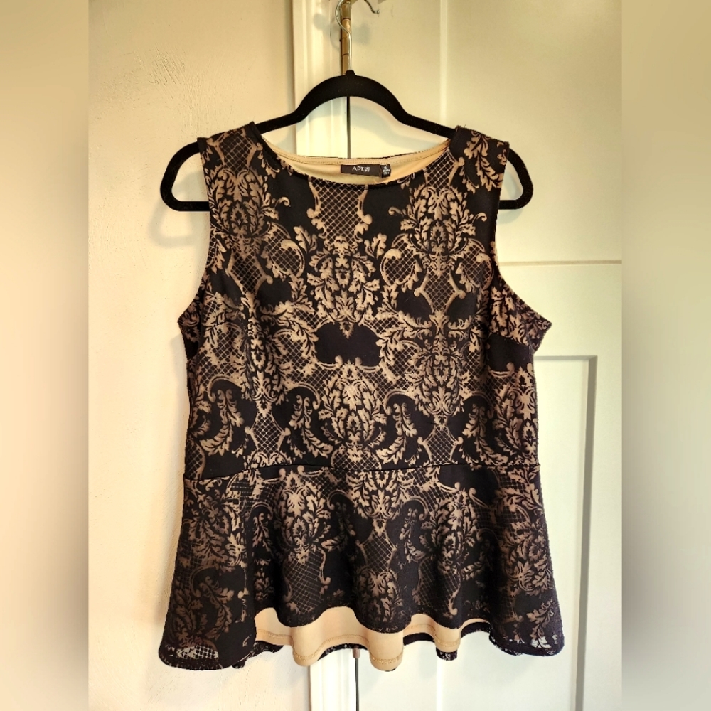 Apt 9 Lace Peplum Sleeveless Top